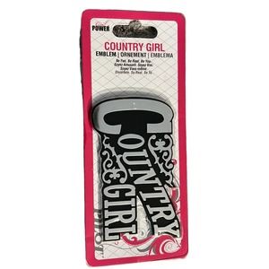 Pilot Automotive Silver “Country Girl”Stick-on Decoration Car Emblem